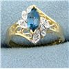 Image 1 : Blue Spinel & Diamond Ring