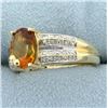 Image 2 : 1.75ct Citrine and Diamond Ring