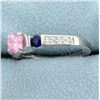 Image 2 : Synthetic Pink & Blue Sapphire Ring