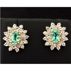 2 ct TW Green Quartz Earrings