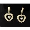 Image 1 : Dangle Heart Diamond Earrings