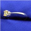 Image 2 : Citrine and Diamond Ring