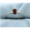 Image 1 : Garnet & Diamond Ring