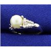 Image 2 : Pearl & Diamond Ring