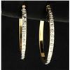 Image 1 : 1/4 ct TW Diamond Hoop Earrings
