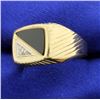 Image 2 : Men's Onyx & Diamond Ring