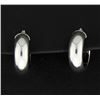 Image 1 : Small White Gold Hoop Earrings