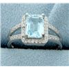 Image 1 : Emerald Cut Blue topaz Ring