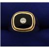 Image 1 : Men's Onyx and Diamond Ring
