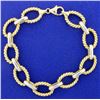 Image 1 : 8 1/2 Inch Yellow & White Gold Bracelet