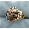 Image 2 : Antique 18k Multi-Gemstone Ring