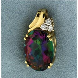 15ct Mystic and White Topaz Pendant