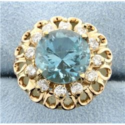 5 ct. Aquamarine & Diamond Ring