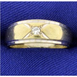 Diamond Ring in Yellow and White Gold