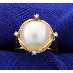 Pearl and Diamond Ring