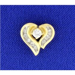 1/4ct TW Diamond Heart Pendant