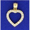 Image 1 : 1/2ct TW Diamond Heart Pendant