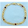 Image 1 : Multi Color Gemstone Bracelet