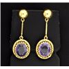 Image 1 : 18k 10 ct TW Amethyst Dangle Earrings