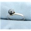 Image 2 : Silver Pearl Ring in 10k Gold