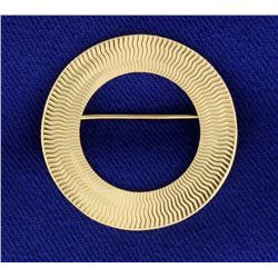 14K Circle Pin