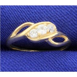 Gold Ring with CZs