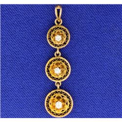 Antique Drop Down Diamond Pendant