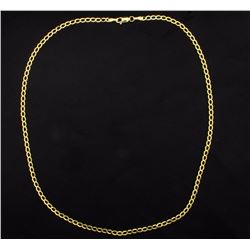 Italian Made 18 1/4 Inch Cuban Link Chain