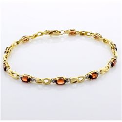 2.5ct TW Garnet Line Bracelet