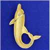 Image 2 : Dolphin Pendant with Diamond Eye