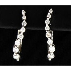 1/2ct TW Diamond Hoop Earrings