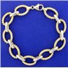 Image 1 : 8 1/2 Inch Yellow & White Gold Bracelet