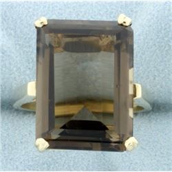 Large 20ct Smokey Topaz Ring