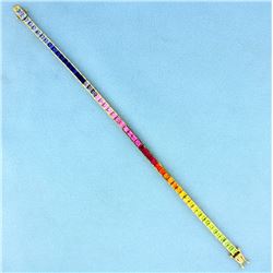 Multi Color topaz Line Bracelet