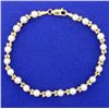 Image 1 : Pearl & Diamond Line Bracelet
