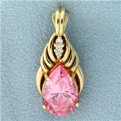 4ct Pink Topaz Pendant