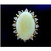 Image 1 : Large Opal & Diamond Ring