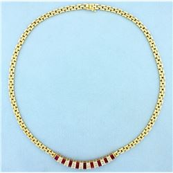 High Quality Ruby & Diamond Necklace