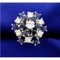 High Quality Diamond & Sapphire Ring