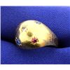 Image 2 : 18k Gold Multi-Gemstone Dome Ring