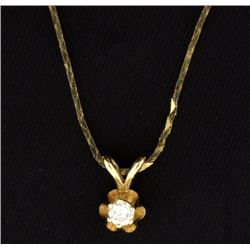 Diamond Pendant on 16 inch Chain