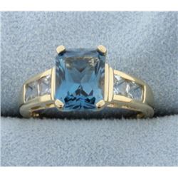 London Blue Topaz & White Topaz Ring