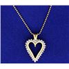 Image 1 : 1/2 ct TW Diamond Heart Pendant