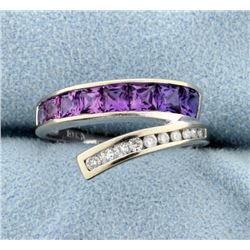 Diamond & Amethyst Ring