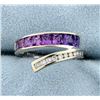 Image 1 : Diamond & Amethyst Ring