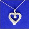 Image 1 : 1/4 ct TW Diamond Heart Pendant with Chain