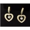 Image 1 : Dangle Heart Diamond Earrings