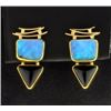 Image 1 : Opal and Onyx Earrings