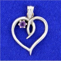 Amethyst Heart Pendant