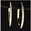 Image 1 : 1/4 ct TW Diamond Hoop Earrings